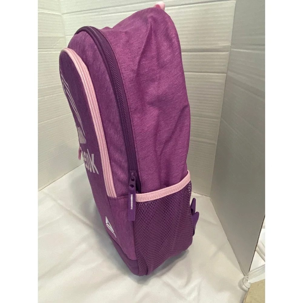 Reebok Marley Backpack Girls Purple Pink New Water Resistant Zip Adjustable stra